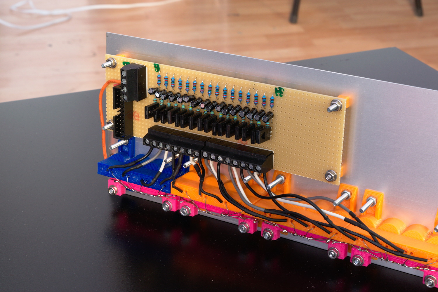Detailed view of the nixie tube driver board