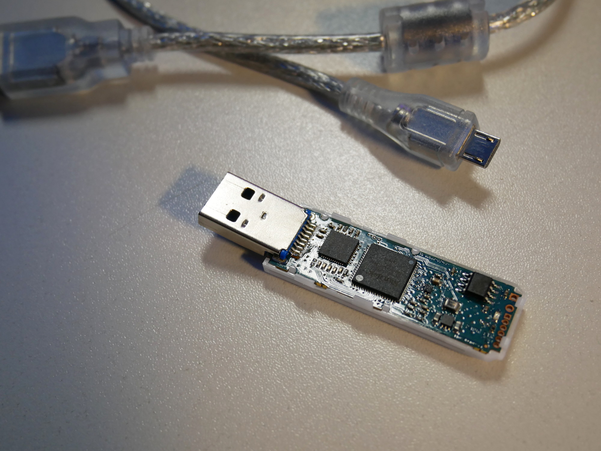 Picture of the USB stick with the fix in place